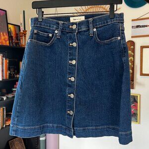 GAP 1969 Denim Mini Skirt in Medium Indigo- 28R